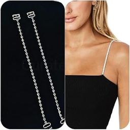 Crystal Diamond Pearl Bra Straps for Women | Adjustable, Stylish & Detachable Decorative Straps for Dresses, Blouses | Premium Decorative Fashion Straps-image-13