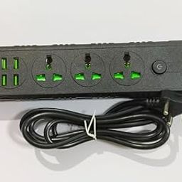 Long Cord Extension Board Universal Extension Socket Surge Protector Desk Charging Station for Office School Home Surge Protector Power Strip with Outlets and USB Ports (B02)-29