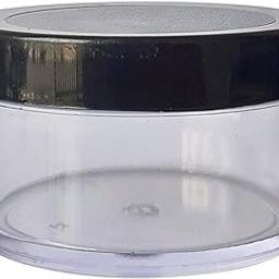 SHREE MAHA 50gm empty acyralic black container (black cap)(Pack of 4) Meditech Cosmetics Shan Jars, 50 gm with Matte Finish Black Lids, for Lip Balms, DIY Skin Care-image-78