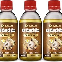Dwibhashi Castor Oil | Supports Hair Growth, Glowing Skin & Strong Nails | 300 ml (Pack of 3)-image-16