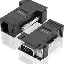 GR Deals VGA Extender Over Ethernet, VGA to RJ45 Adapter 15 Pin Male to CAT5 CAT6 Female Network Cable Extender for Multimedia Video. (Black)-picture-26