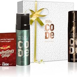 Wild Stone Valentine Gift Box with Code Chrome and Steel Body Perfume (120ml each)-24