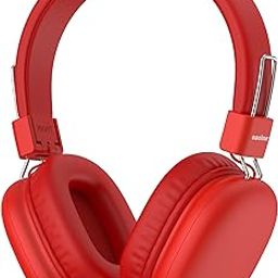 awatrue Kids Bluetooth Headphones, Wireless Headphones with HD ANC Microphone, 50 Hours Playtime, Safe Volume, Type C Fast Charging, Foldable On-Ear Headset for Children/Teens/Smart Device (Red)-image-57