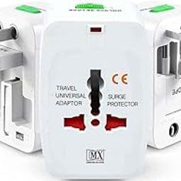 2 USB Ports Universal Travel Adapter, VistaWave Worldwide International All in One Universal Power Wall Charger AC Power Plug Adapter Converter with 2 USB Charging Ports for USA EU UK AUS ...-17
