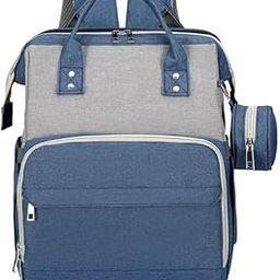 INDIROCKS Diaper Bag Backpack with Changing Station, Foldable Baby Diaper Bags Large Capacity Waterproof USB Charging Port, Mummy Bag for Baby Boy Girl-image-90