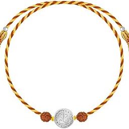 925 Vignesha Rudraksha Rakhi|Raksha Bandhan Rakhi for Brother | Gift for Men & Boys| With Certificate of Authenticity and 925 Stamp-image-64