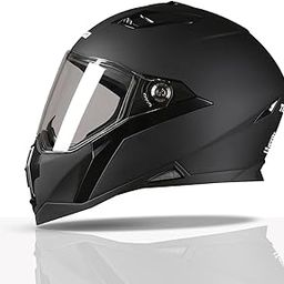 TVS Racing Anti Matter Full Face Helmet for Bike & Motorcycle Riders-DOT & ISI Certified-Lightweight ABS Shell, UV Resistant-Ventilated Comfort Liner, Quick-Release Visor & Chin Strap-21