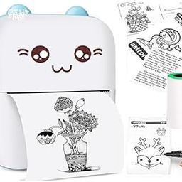 BANSAL Mini Pocket Printer, Gifts for Kids, Portable Thermal Printer for Pictures/Retro-Style Photos/Receipts/Notes/Lists/Label/Memo/QR Codes,Bluetooth Wireless Smart Printer-image-72