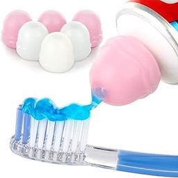 Self-Closing Toothpaste Caps,5 Pcs Toothpaste Squeezers Cap Keeps Toothpaste No Mess or Waste,Simple and Practical for Every Home (Pink)-image-24
