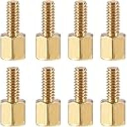 YOKIVE 20 Pcs M2.5 Standoff Screws, Brass Hex PCB Standoffs, Keep Height Consistent, Great for Motherboard (Gold Tone, 4mm+6mm)-19