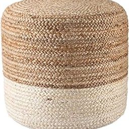 PrintShoppie Jute Ottoman Pouffes for Sitting (1 Piece, 40x40x40 cm) - Handcrafted Pouf for Living Room, Bedroom, Footrest, Office, Home-12