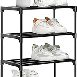 Homdox Shoe Rack, 4 Tier Foldable Open Book Shelf, Book Shelve, Shoe Rack, Shoes Storage Rack for Home Shoe Stand Shelf (4 Tier)-10
