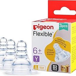 Pigeon Peristaltic Nipple Y -3 Pcs, transparent, one size (88128)-10