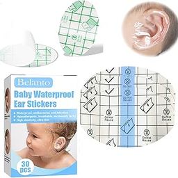 Belanto Baby Waterproof Ear Protector for Bathing 30pcs, Self-Adhesive Ear Cover Sticker for kids, Newborn Baby Ear Protection for Bath Shower, Swimming, Showering, Water Sports, Invisible Heel Protector-image-53