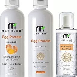 METHERB Egg Shampoo-200ml & Egg protein conditioner -200ml & Natural Bright Face wash -100ml (combo pack)-image-34