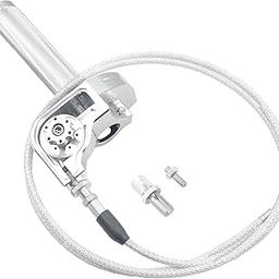 Motorcycle Throttle Grip 7/8" 22mm CNC Aluminum Quick Twister with Throttle Cable for KLX CR CRF EXC XR CRF50 CRF230 50 70 110 125 230 250 Dirt Pit Bike Motocross Motorbike Quad ATV (Silver)-image-29
