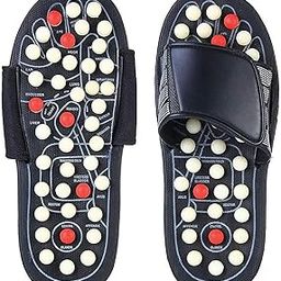 calldrishe Yoga Acupressure Blood Circulation Natural Foot Relaxer/Foot Massager Slipper/Spring Acupressure Magnetic Therapy Sandals/Rotating Acupressure Foot Slippers for Men & Women(Black-Free Size)-image-70