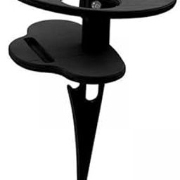 UJEAVETTE Set of 2 Picnic Table Glass Rack Creative Patio Beer Rack Bottle Holder Black-16
