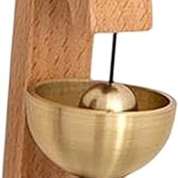 ATORSE® Wind Chime Door Bell Magnetic Wood Brass Ornament Home Decor Beech D-image-58