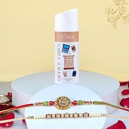 VOKKA Rakhi Gift for Brother – 1 Unisex Deodorant 150ml Office Vibes with 2 Rakhis | Omkaar & Desert pearl Rakhi | Raksha Bandhan Combo Set for Bhaiya & Bhabhi-image-104