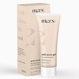 mars by GHC Anti Acne Gel for Men | Pimple Removal for Clear Skin | Niacinamide Gel | 1% Salicylic acid Gel | Good Health Company - Po1-50