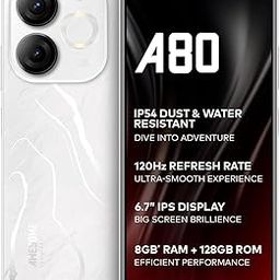 itel A80 | 120Hz Refresh Rate|Punch Hole Display|50MP Super HDR Cam| IP54 Dust & Splash Resistant | 3 Year Fluency | Ring Light Notification | 4GB RAM, 128GB ROM | Glacier White-image-61