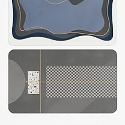 Premium Anti-Skid PVC Kitchen Floor Mat | Waterproof & Easy Clean Mat for Home, Office & Bathroom | Modern Abstract Design | Soft Cushioned Anti-Fatigue Mat – 40x60cm-image-1