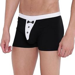 Men's Nylon Spandex Mesh Trunk Underwear-picture-39