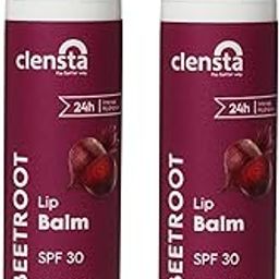 Clensta Beetroot Lip Balm With Hyaluronic Acid Spf 30 With Beetroot & Hyaluronic Acid For Moisture, Hydrates & Lightens Dark Lips For Women & Men 5gm (Pack of 2)-40