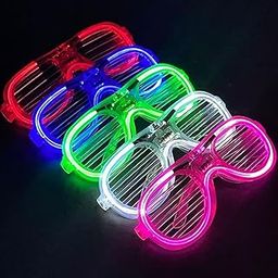 FAVELA 5 PCS LED Light Goggles For Night Party and Birthday Return Gifts For Adults and Teenagers | flashing light Neon goggles For Kids Theme Party | light up glasses for kids. (Pack OF 5).-picture-28