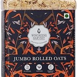 MONSOON HARVEST Wingreens Harvest Jumbo Rolled Oats 1.2KG, Gluten-free oats with High Fiber-17