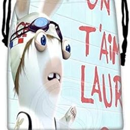 Verde Claro Custom Rayman Raving Rabbids Receber Saco De Armazenamento Sacos de Cordão Personalizado Impresso Sacos de Compressão 122 cm Armazenamento sacos-17