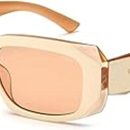 100% UV protected sunglasses for Women with Shiny Crystal Light Brown-White Polycarbonate frame | Size - Medium with Browncolored lens-image-30