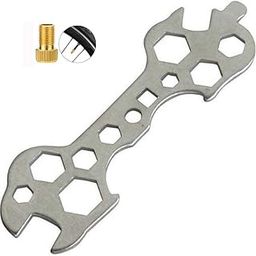 Schrodinger15 30018+A Multi Purpose Wrench Hexagon Spanner Repair Tool + 1nos. Schrader to Presta Adaptor-picture-28