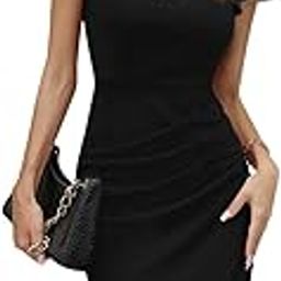 kotty Womens Solid Lightweight Pot Black Stylish Dress-picture-36