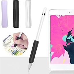 Pivdo 3 Pcs Silicone Ergonomic Design Stylus Apple Pencil Grip Holders For Apple Pencil 2 Generation & Apple Pencil 1 Generation Apple Pencil Case Cover Mobile Accessories [Without Pen], Multicolor-picture-27
