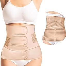 Riyaki 3-in-1 Postpartum Belt After Delivery Post Pregnancy Belt After C-Section for Belly Support C Section Belt After Delivery for Recovery & Breathable Maternity & Abdominal Support Free Size-1
