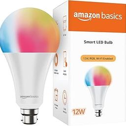 amazon basics - 12W Smart LED Bulb with Alexa, Google Assistant & Wi-Fi Enabled (Pack of 1, Multicolour, B22 Holder)-2