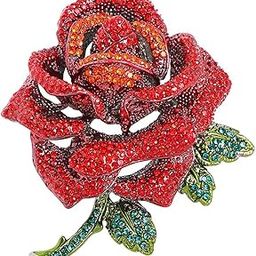 Jewellery for Women Stylish Celebrity Inspired Love Rose Shaped Brooch for Women/Men/Girls/Boys (Red) (YB_Brooch_155)-image-42