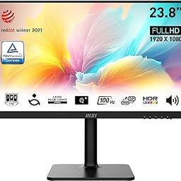 MSI Modern MD2412P 23.8 Inch FHD Office Monitor - 1920 x 1080 IPS Panel, 100 Hz, Eye-Friendly Screen, HDR Ready, Built-in Speakers, 4-Way Adjustable Stand - HDMI 1.4b, USB Type-C-picture-30