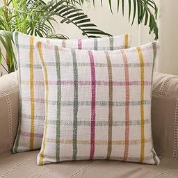 Jamio Firati Heavy Decorative Slub Fabric Multi Color Cotton Set of 5 Cushion Covers 18 inch x 18 inch-image-86