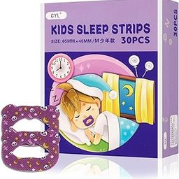 Kids Sleep Strips, 30pcs Mouth Shape Anti-Suffocation Design Mouth Tape, Stretchable Mouth Sleep Aid Help Nose Breathing, Sleep Mouth Tape for Snoring-27