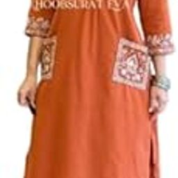 HD DESIGN Cord Set for Women | Embroidered Cotton Two-Piece Daily Use | Stylish Indian Ethnic Co-ord with Long Top & Palazzo | Casual Kurti Embroidery Outfit for Office-image-79