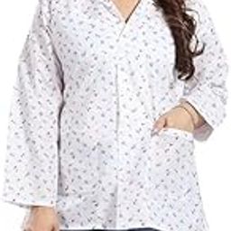 Women's/Girl's Cotton Floral Printed Summer Coat with Pocket | Helps to Protect From Sunrays, Dust Pollution, Sunburn, Tanning of Skin | Ideal for Driving, Hot Summers, Traveling-image-37