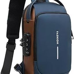 Sling Bag Men Waterproof Siling Bag Mens Leather Travel Stylish Cross Body Small Sling Bag for Men Daily Outdoor Shoulder Bag Chest Bag Unisex Side Bag-image-81