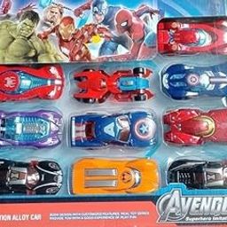 EUPHORIA Rk Toys - Toys Club 10 Piece of Alloy Metal Avenger Cars, Mini Fun Racing Cars for Kids Play Set, Die-Cast Car Set Avenger 10 pc - Multicolor-0