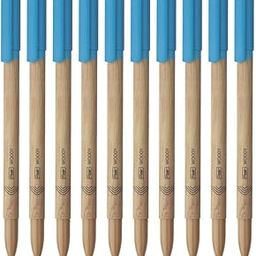 FLAIR Woody 0.7mm Ball Pen Box Pack | Attractive Woody Design | Smooth Ink Flow System With Low-Viscosity Ink | Smudge Free Writing | Blue Ink, Pack of 10 Pens-picture-17