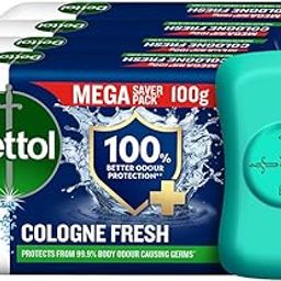 Dettol Cologne Fresh Bathing Soap Bar with 100% better odour protection- 100g Pack of 4, (400gm)-20