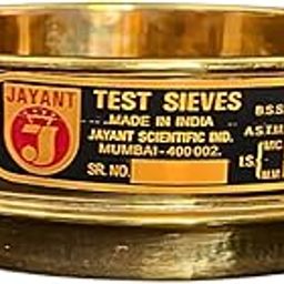Jayant Test Sieve 200 mm Diameter BBS-120 and ASTM-120, 120 micron Pack of 1 stainless steel Mesh with Brass Frame For Laboratory and Uniform Fabrication for Smooth-Nesting-26