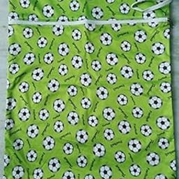 Green football zip and loop wetbag-102